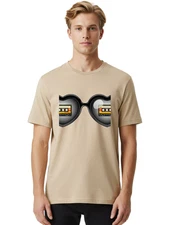 Cassette-Sunglasses-1 Mens Graphic Tee, 100% Cotton, Casual Summer Wear