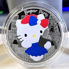 France 2024 Hello Kitty in Paris 50th Anniversary Silver Coin 22.2g 10 Euro