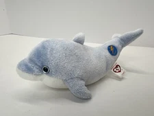 Ty Beanie Babies 2.0 Clipper the Dolphin 2008 Plush Beanbag Toy
