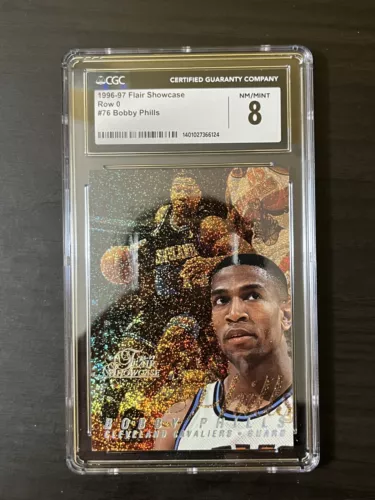 Bobby Phills 1996-97 Flair Showcase Row 0 CGC 8 #76 SP Rare Cleveland Cavaliers