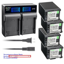 Kastar Battery LCD Rapid Charger for Canon BP-820 BP-828 Canon VIXIA XA35 Camera