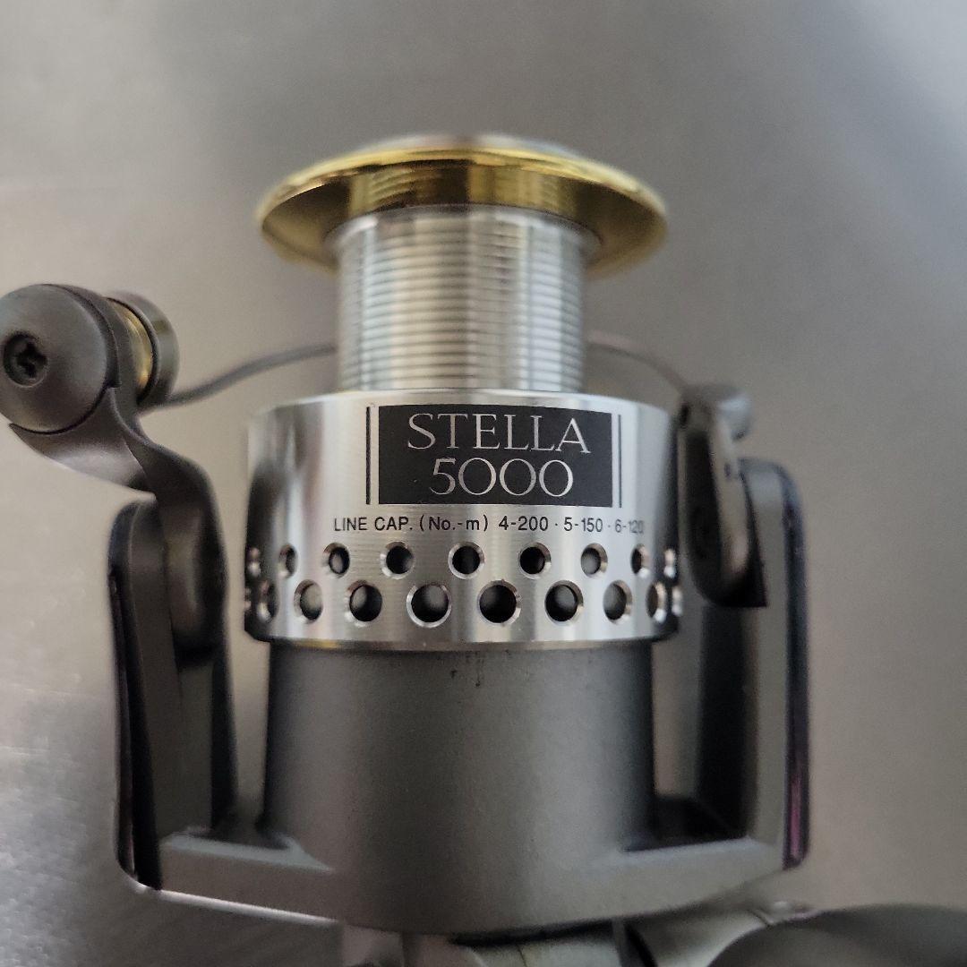 SHIMANO STELLA 5000 リール SHIMANO STELLA 5000 Spinning Reel Silver Gold Design Parts
