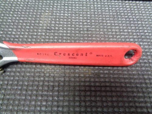 Vintage Halbmond 6" verstellbarer Schraubenschlüssel AC16C gepolsterter Griff - Bild 3 von 4
