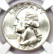 1962 Washington Quarter 25C (1962-P) - NGC MS67+ Plus Grade - $4,000 Value!