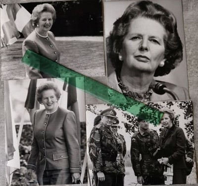 4x Foto MARGRET THATCHER Pressefoto Vintage Premierministerin England MAGGIE GB