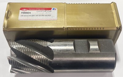 PCT 2'' x 2'' x 2'' x 5-3/4'' Cobalt Roughing End Mill 6 Flute Center Cutting USA
