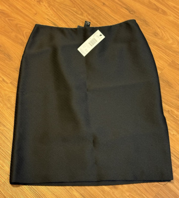 NWT Vintage Linda Allred Ellen Tracy Skirt Size 12  Lined Black w/ Black stripe