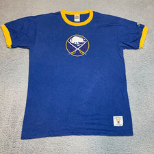 Bulletin NHL Buffalo Sabers Vintage 90s Jersey Style Blue Logo T Shirt Mens M
