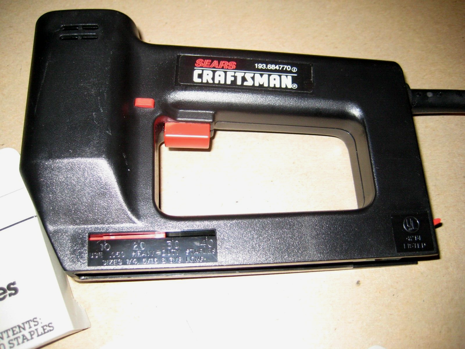 Sears Craftsman Electric Staple Gun 193.684770 w/ Staples eBay