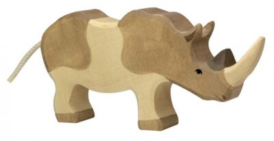 Holztiger 80158 Nashorn Holzfigur bemalt