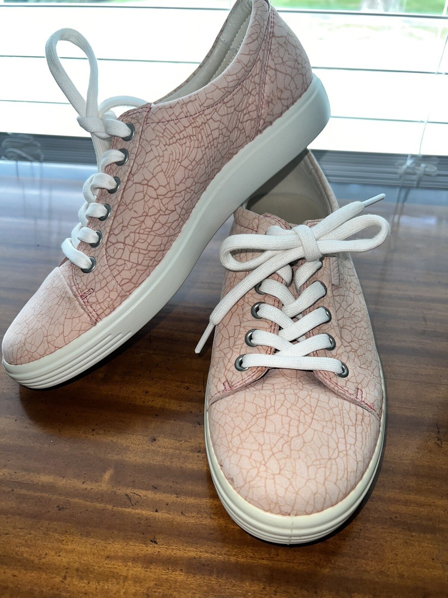 ECCO Soft Women's Size Casual Leather Sneakers Shoes Muted