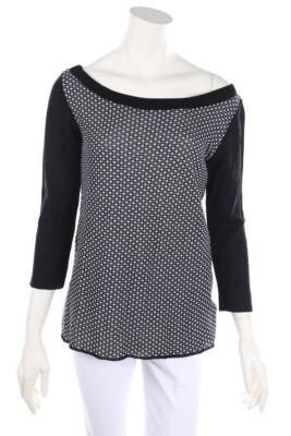 MI AMATA 3/4-Sleeve Pullover Dots S black-white NEW