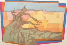 Carol Kessler Silkscreen “Triad”, 1976, Signed, Print 4 of 10