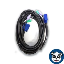 Lot Of 2 - MANHATTAN 333009. 10 FT. 3 in 1 CABLE SET for KVM HD15M/M to MD6M/M.