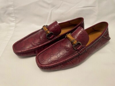 Mens Red Gucci Dressage Loafer Driver Moccasin Bamboo bit  display picture 2