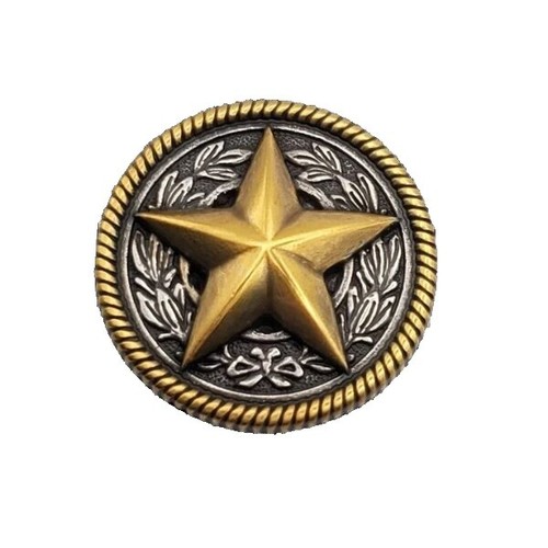 Concho Scanalato Da 1" In Stock Placcato Nichel Con Smalto Nero - Foto 5