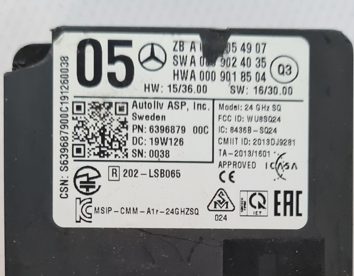 レヴァント MERCEDES A0009054907 Sensor Radarsensor A 0009054907 AMG for