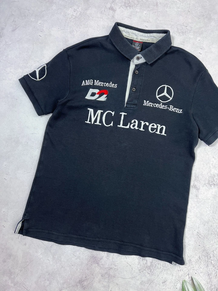 T-shirt Mercedes Benz vintage années 90 AMG brodé MCLaren D2 noir taille S - Photo 2/4