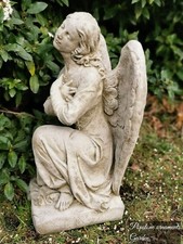 Stone Praying Angel Statue Highly Detailed Garden Ornament Decor