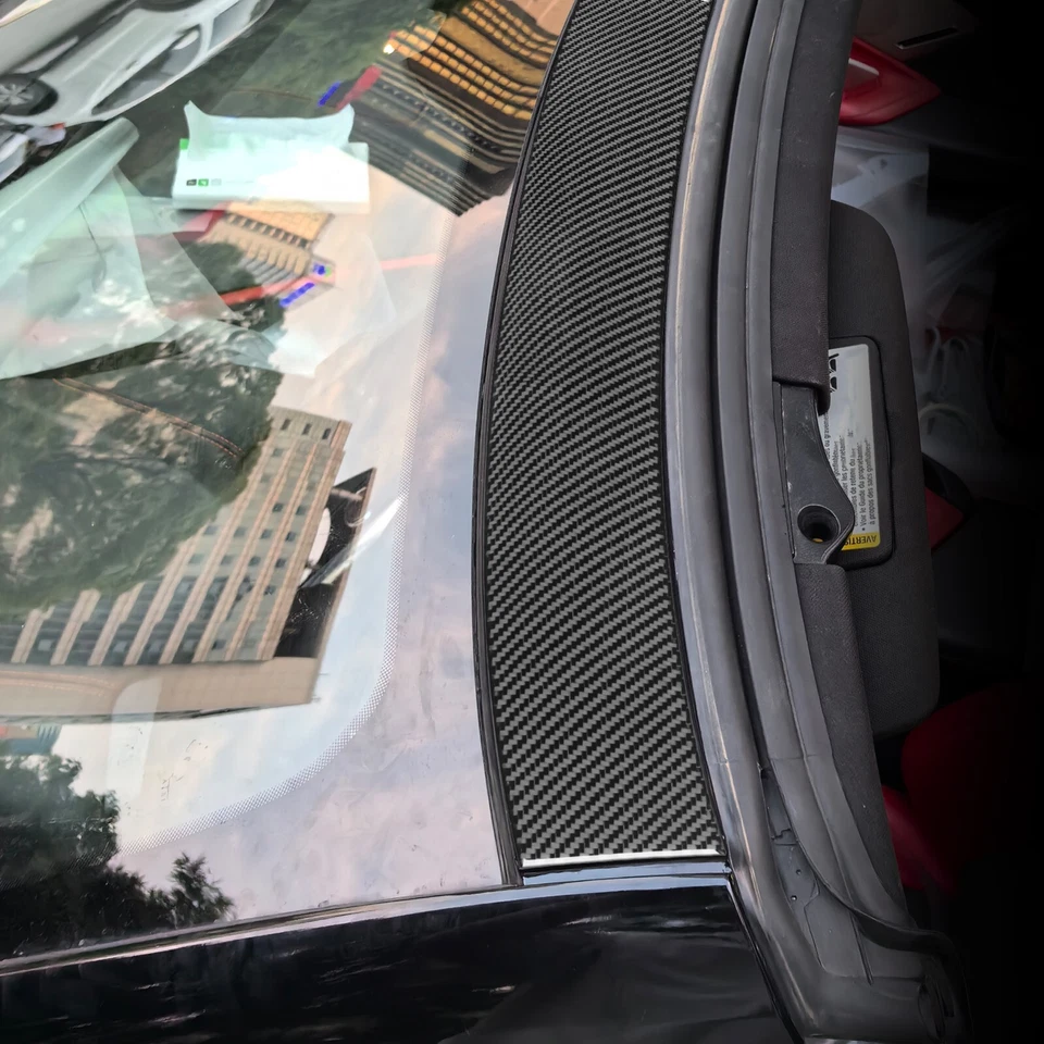 Acabamento lateral externo de fibra de carbono real para Chevrolet Corvette C8 20-25 - Imagem 4 de 4
