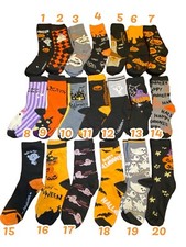 3 Pairs Halloween Crazy Socks Mid-Calf 100 Cotton Hipster 20 Choices Unisex