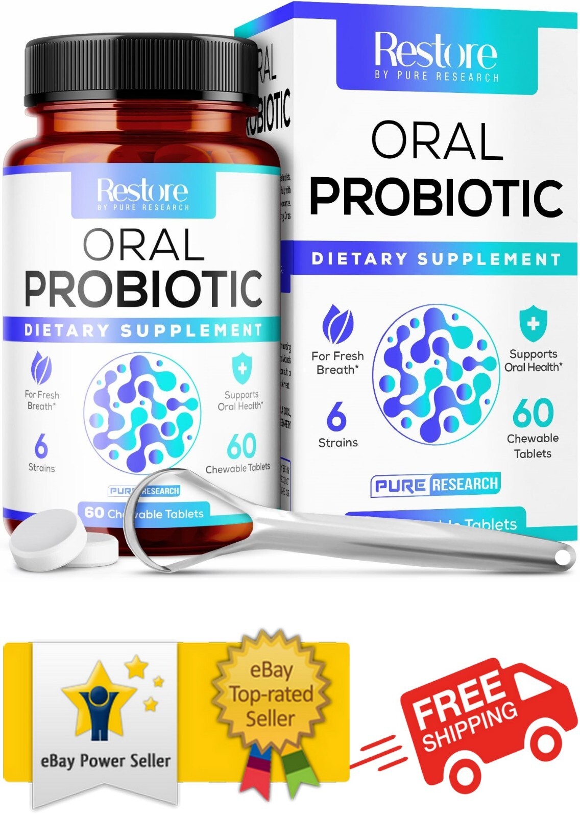 Oral Complete, Dental Probiotics, Bad Breath Treatment Halitosis Tonsil Stone