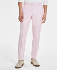 Tommy Hilfiger LIGHT PINK Men's Modern-Fit TH Flex Chambray Pants, US 36W x34L
