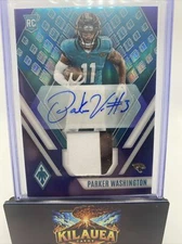 Parker Washington 2023 Phoenix Panini #RAJ-PW RC Patch Auto #22/50 Jaguars
