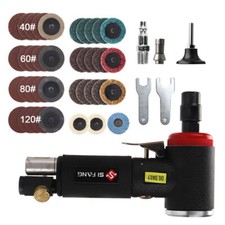 1/4"Air Angle Die Grinder 90Degree Pneumatic Polishing Grinding Machine Set 44Pc