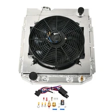 For 60-65 66 Ford Mustang Falcon Mercury Comet 3 Row Radiator+Shroud Fan+Relay