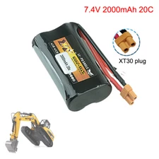 7.4V 2000mAh Li-po Battery with XT30 Plug for Huina 580 550 583 582 RC Car Drone
