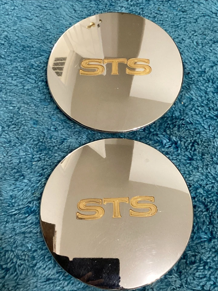 Cadillac Seville Eldorado STS tampa central de roda OEM acabamento cromado 3544650 1 peça - Imagem 3 de 4