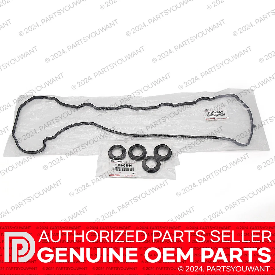Junta de cubierta de válvula original Toyota Lexus OEM con kit de sellado 11213-36020 + 11193-36010 Foto 2 de 3