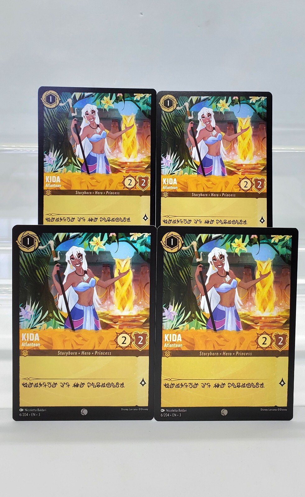 Disney Lorcana Kida - Atlantean 6/204 4 Cards Playset Into the Inklands