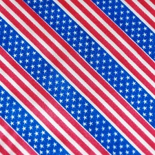US Flag Stars Stripes Tablecloth Fabric for Memorial Labor July 4th