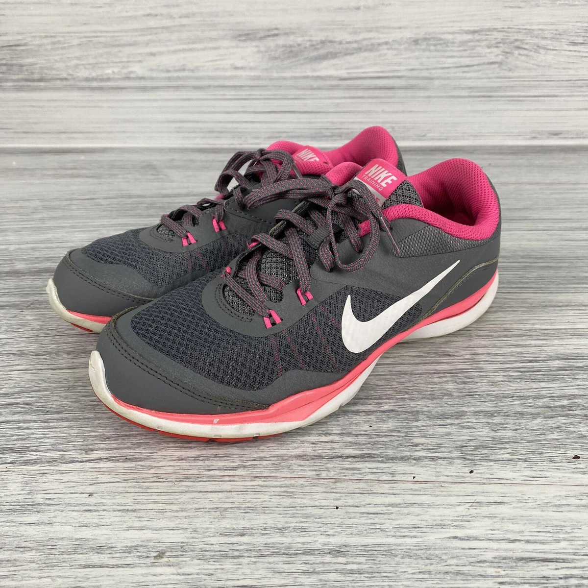 Nike training flex trainer sales 7 in white and pink