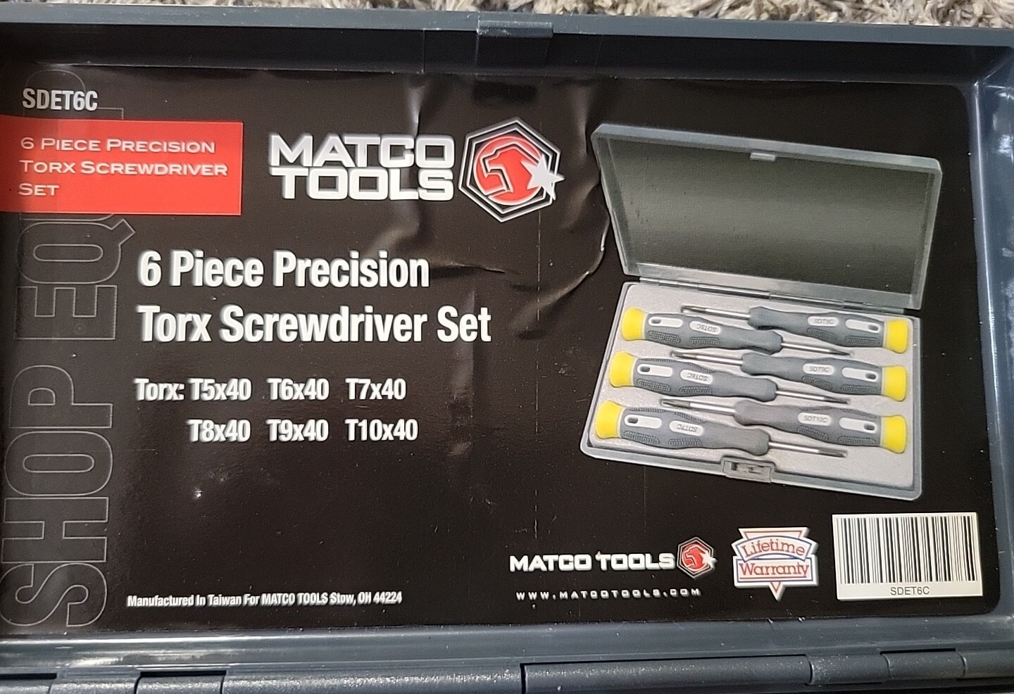 MATCO TOOLS 6 Piece Precision Torx Screwdriver Set SDET6C eBay