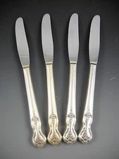 International Silver Inspiration-Magnolia Set of 4 Modern Hollow Grille Knives