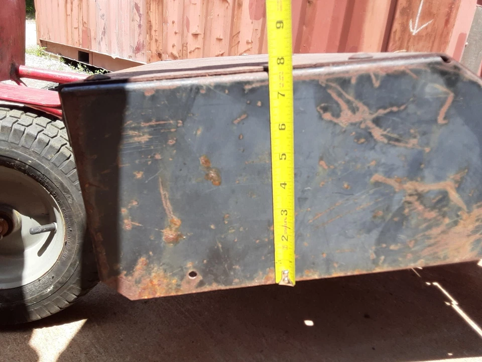 Vintage 33" BOLENS MTD montado en la parte trasera roto tiller CUBIERTA ESCUDO 18618 rototiller Foto 3 de 4