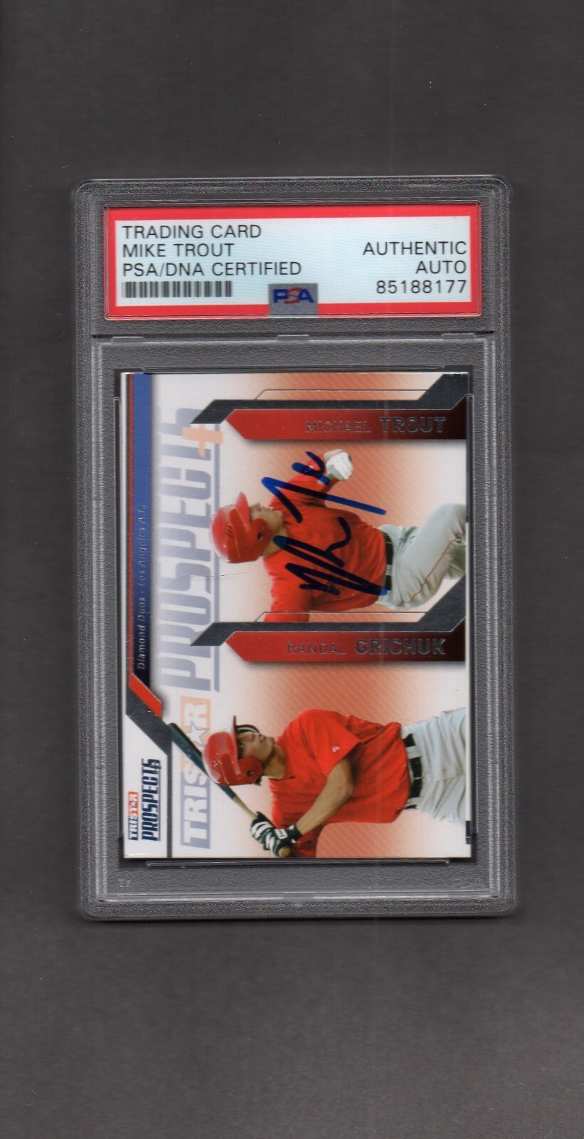Mike Trout Signed Autographed 2009 Tristar Prospects Plus #81 RC PSA DNA COA