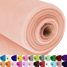Blush Tulle Fabric Roll Spool Bolt 54 Inch by 40 Yards Large Tulle Wedding ...