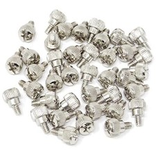 Honbay 40PCS 6 -32x5 M3.5 PC Computer Case Thumbscrews Thumb white nickel