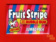 Fruit Stripe bubble gum vintage package ART 2x3" fridge/locker MAGNET - NOT GUM!