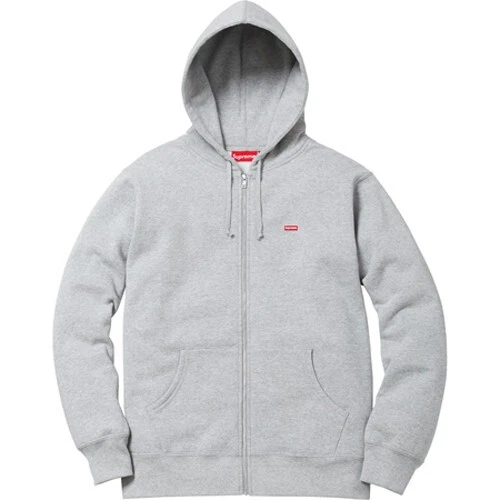Sweat zippé Supreme petite boîte gris bruyère XL