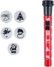 1 x Christmas Torch with 5 Image Cover Xmas Tree Snowman Candy Bell Kids Torch