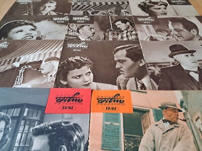 Progress Film-Programm - Konvolut 11 Faltblätter Filmprogramme von 1962 Z1-2