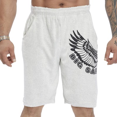 BIG SM SPORTSWEAR MUSCLEWEAR Shorts Sporthose Bodybuilding FROTTEE 1500 OFFWHITE