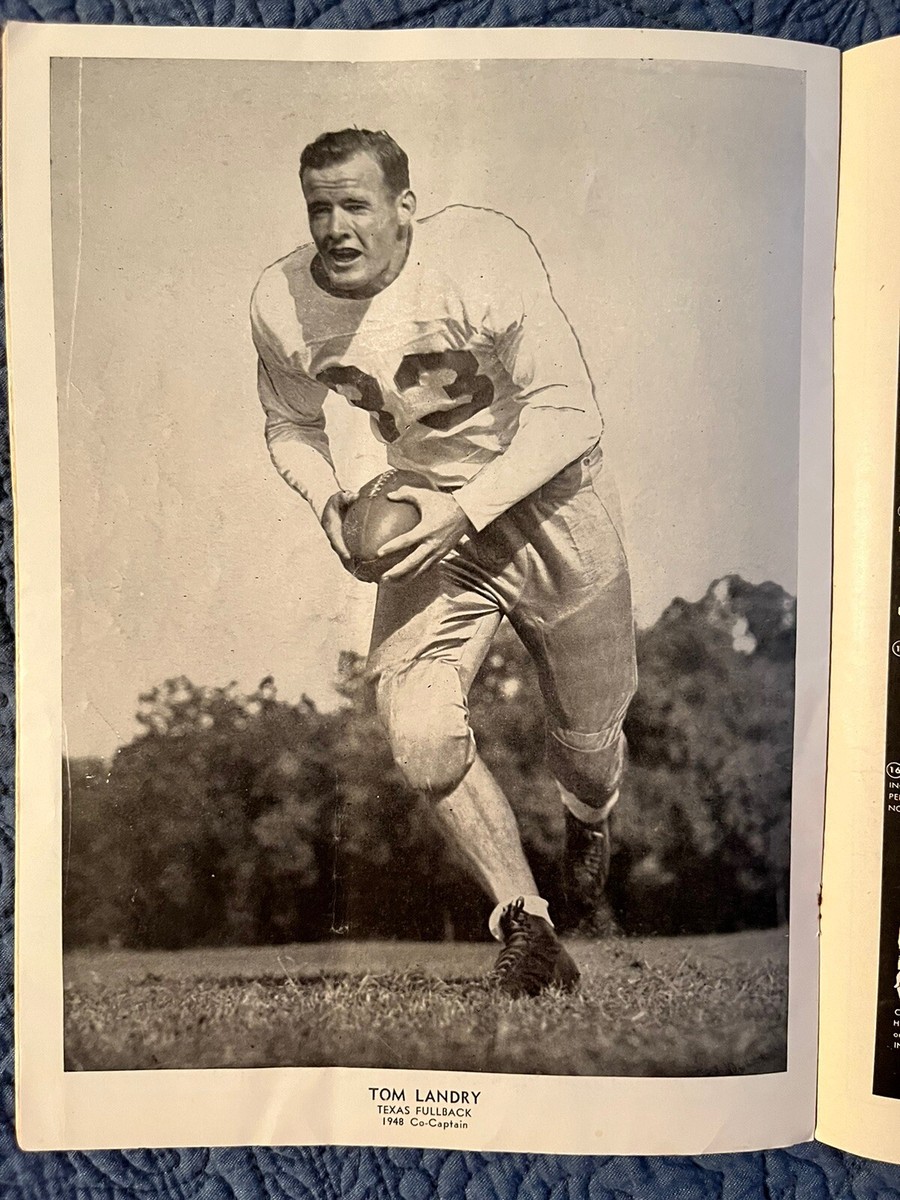 1948 LSU vs Texas football program/TOM LANDRY/ZOLLIE TOTH!!!