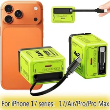 Original USB-C 2 In 1 Fast Charger For iPhone 17 Air Pro Max 16 15 Type C Cable