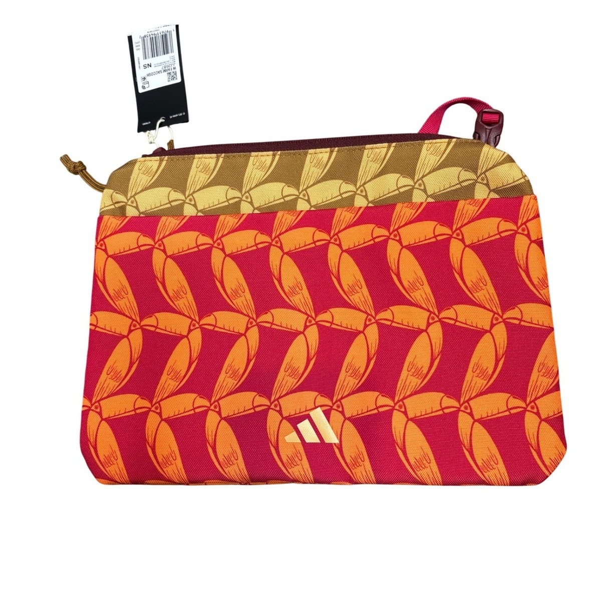 アオモジ　236 Adidas x Farm Rio Crossbody Bag Toucan Print Pink Orange Tropical